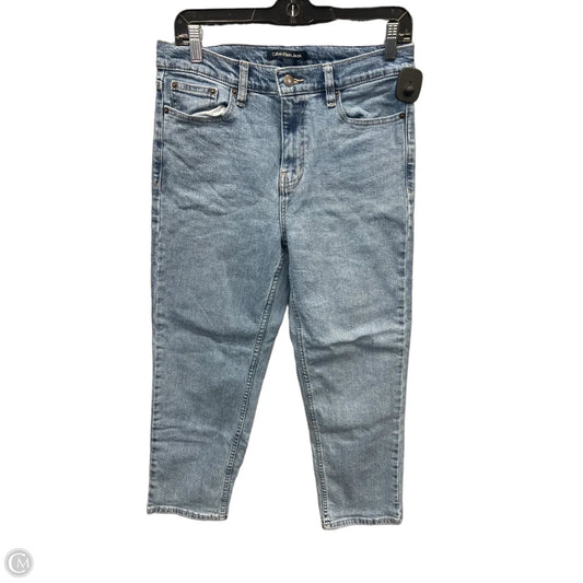 Jeans Straight By Calvin Klein In Blue Denim, Size: 8
