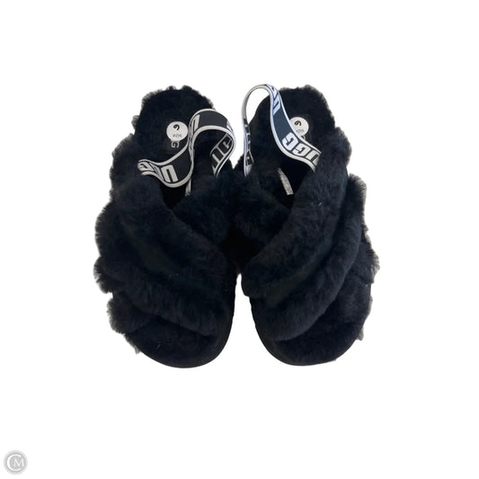 Slippers Designer By Ugg In Black, Size: 6