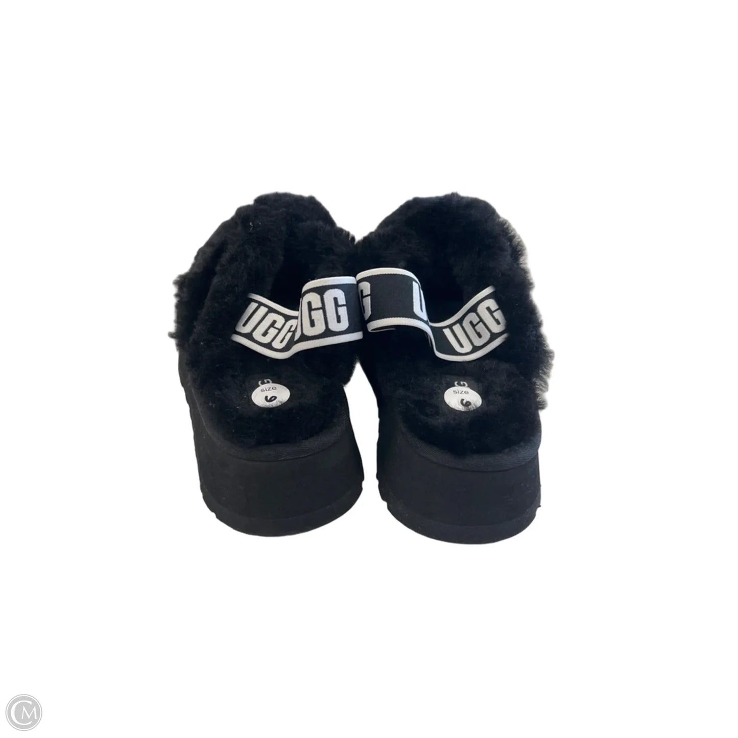 Slippers Designer By Ugg In Black, Size: 6