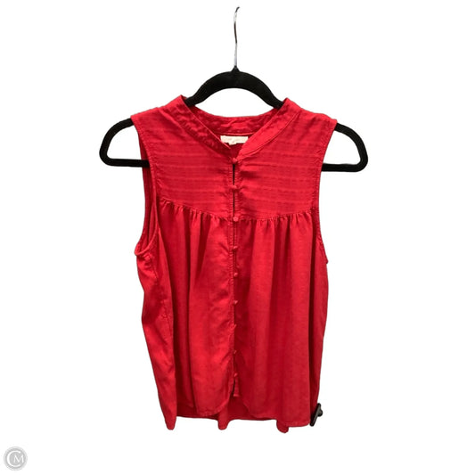 Top Sleeveless By Maurices In Red, Size: L