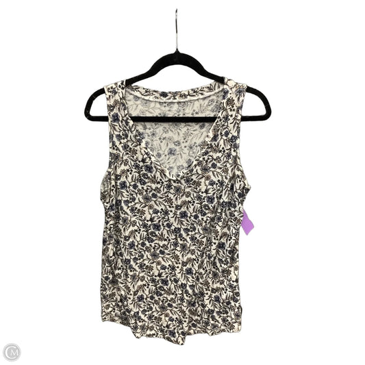 Top Sleeveless By Maurices In Floral Print, Size: L