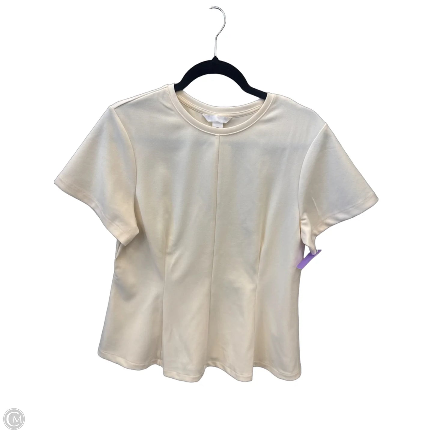 Top Short Sleeve By H&m In Yellow, Size: L
