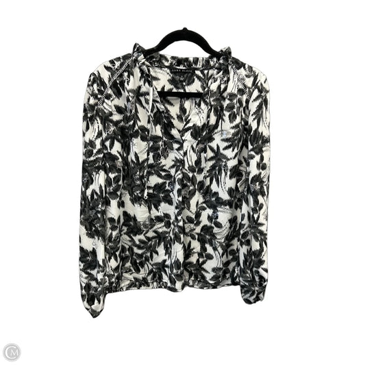Top Long Sleeve By Clothes Mentor In Black & White, Size: M
