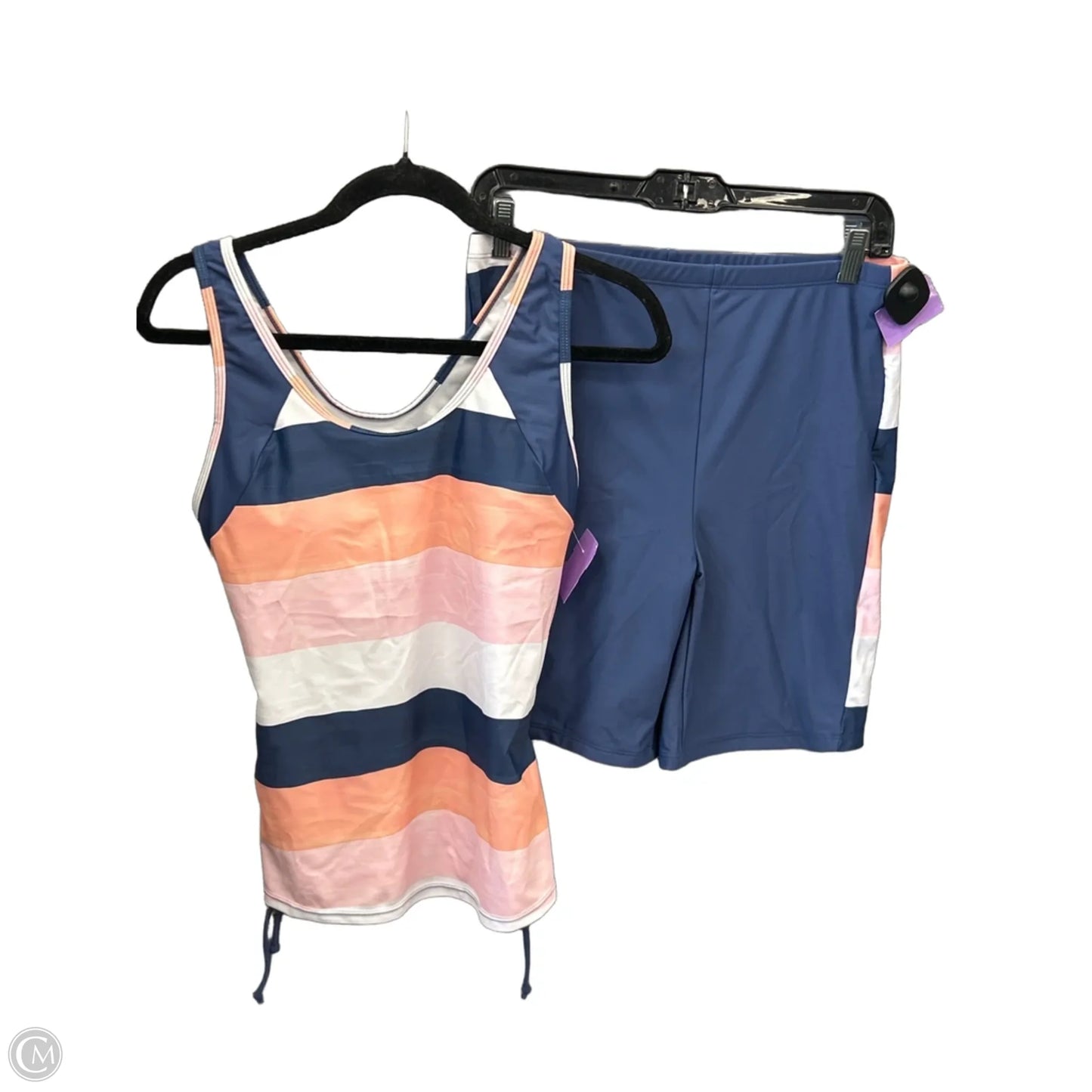 Swimsuit 2pc By Clothes Mentor In Striped Pattern, Size: L