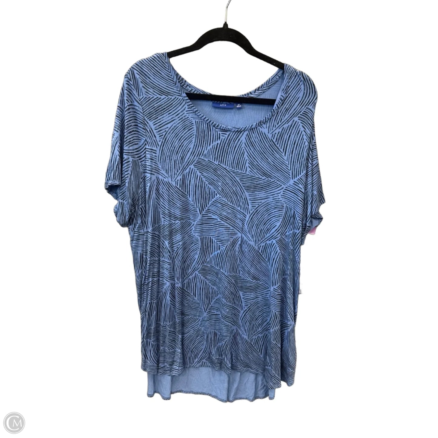 Top Short Sleeve By Apt 9 In Blue, Size: 2x