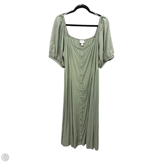 Dress Casual Maxi By Ava & Viv In Green, Size: 1x