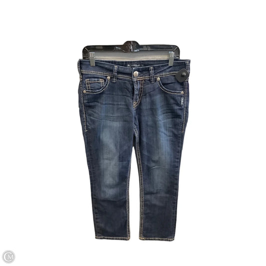 Jeans Cropped By Silver In Blue Denim, Size: 8