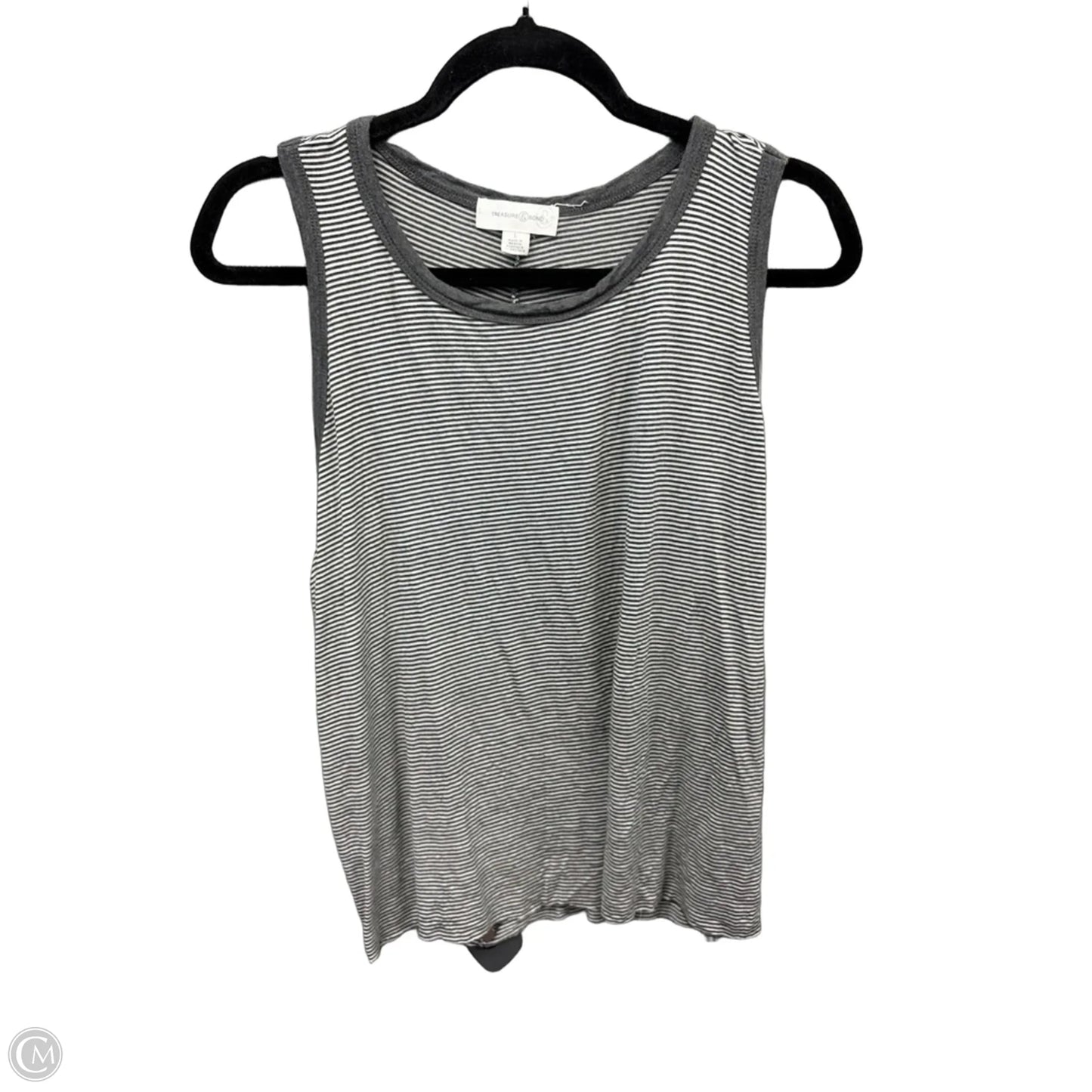 Top Sleeveless By Treasure And Bond In Striped Pattern, Size: L