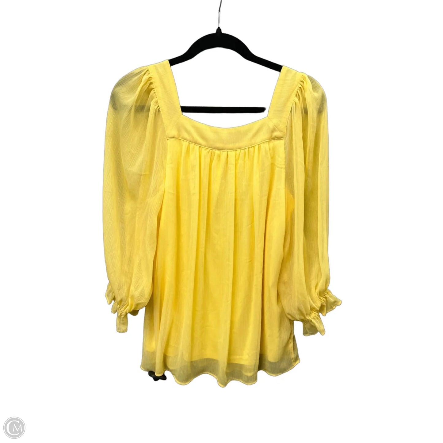 Top Long Sleeve By Lc Lauren Conrad In Yellow, Size: M