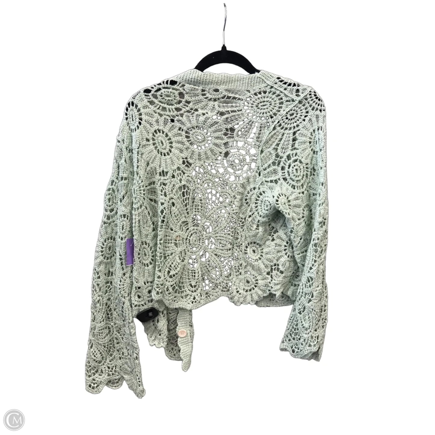 Sweater Cardigan By Shein In Green, Size: Xl