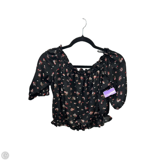 Top Short Sleeve By Express In Black, Size: M