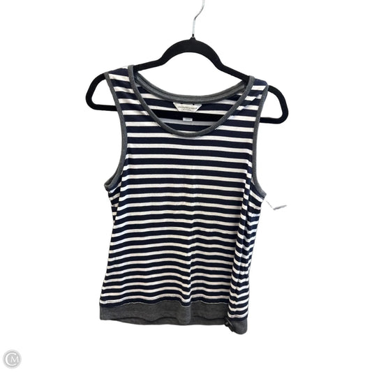 Top Sleeveless By Christopher And Banks In Striped Pattern, Size: L