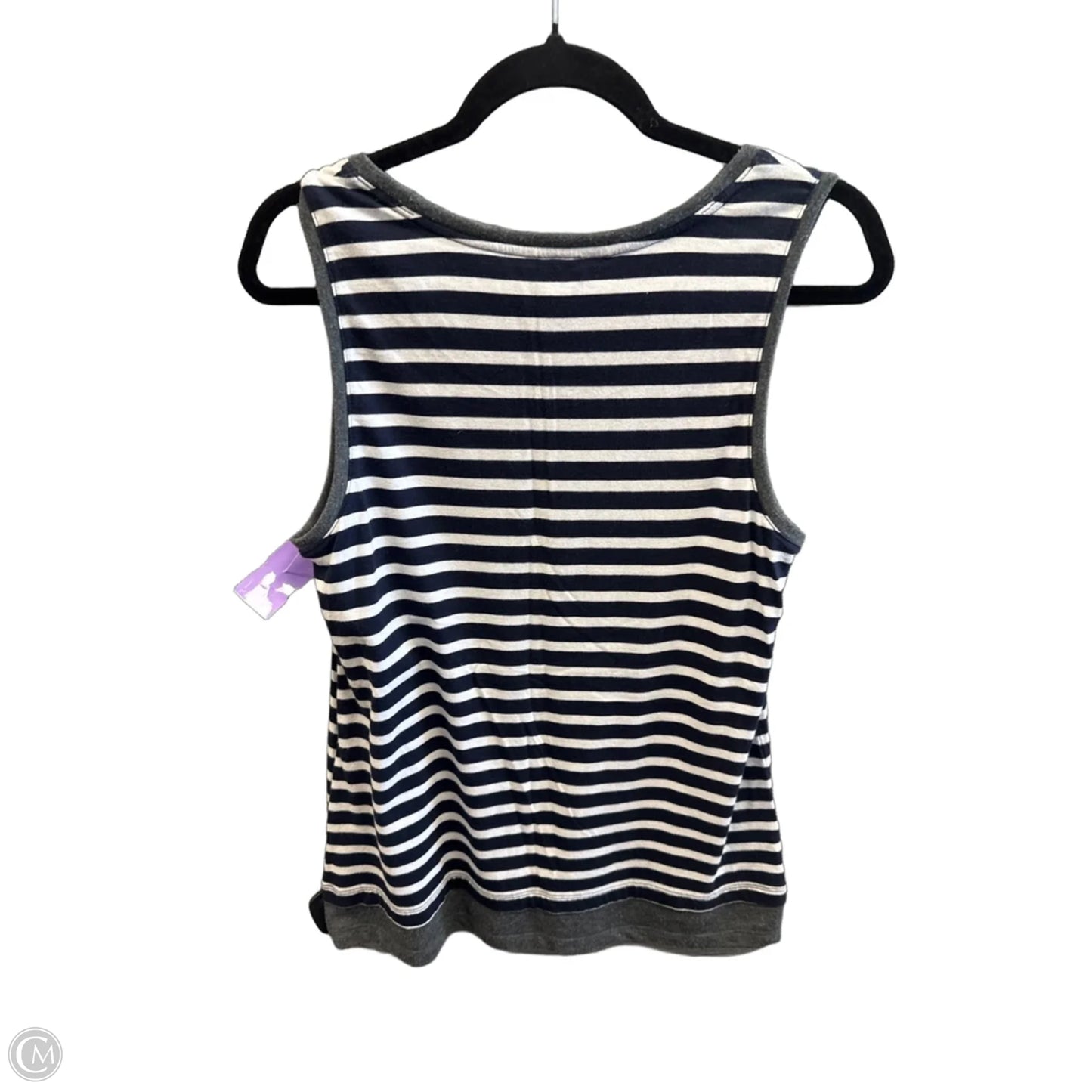 Top Sleeveless By Christopher And Banks In Striped Pattern, Size: L