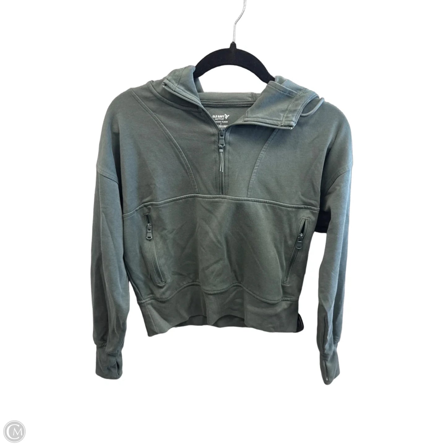 Athletic Sweatshirt Hoodie By Old Navy In Green, Size: S