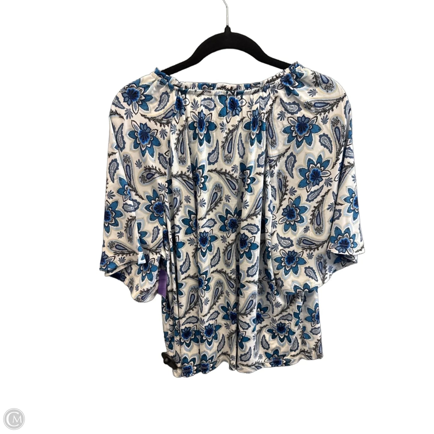 Top Short Sleeve By Loft In Blue, Size: Xl