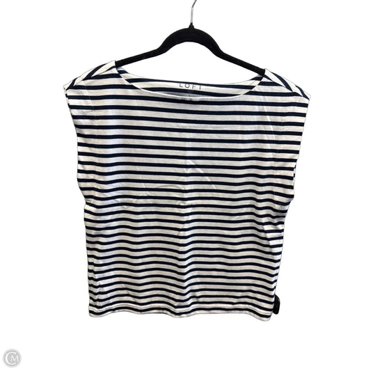 Top Short Sleeve By Loft In Striped Pattern, Size: L