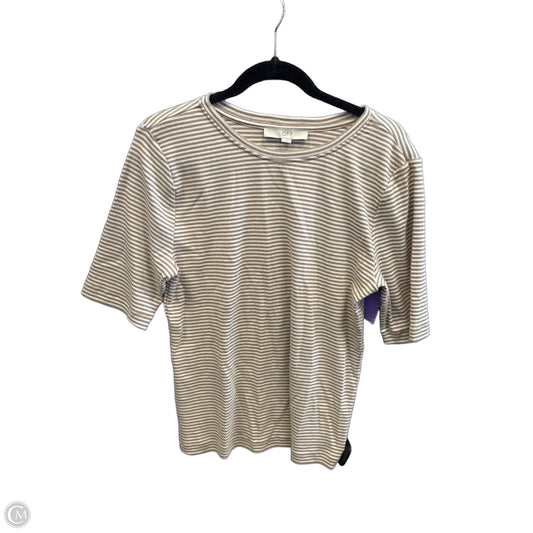 Top Short Sleeve By Loft In Striped Pattern, Size: Xl