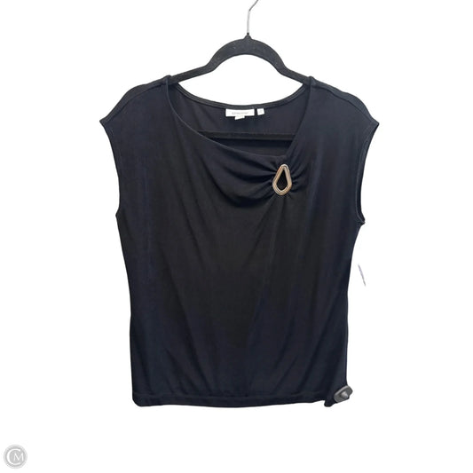 Top Sleeveless By Chicos In Black, Size: L