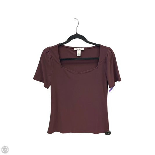 Top Short Sleeve By White House Black Market In Brown, Size: S