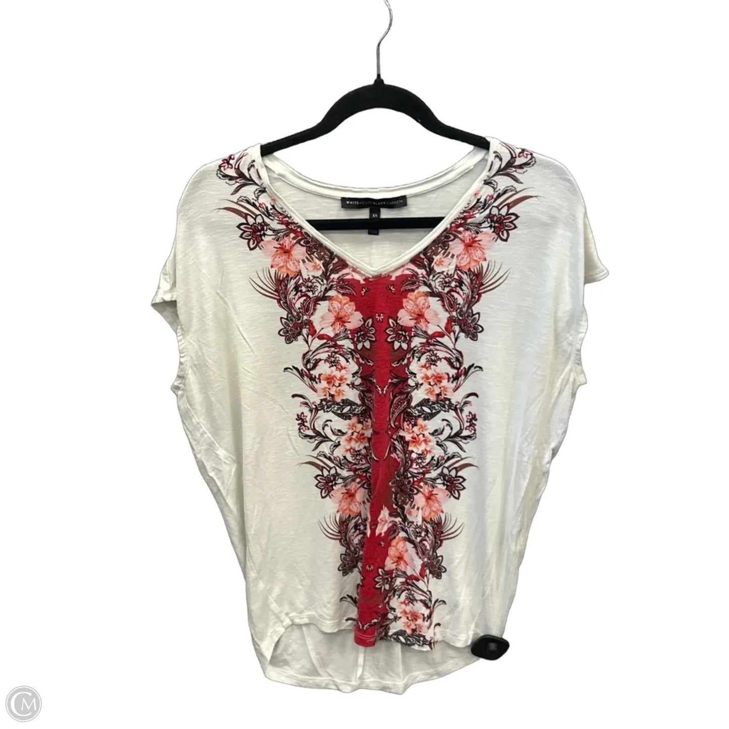 Top Short Sleeve By White House Black Market In White, Size: Xs