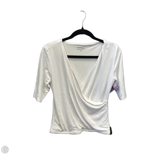 Top Short Sleeve By Tahari In White, Size: M