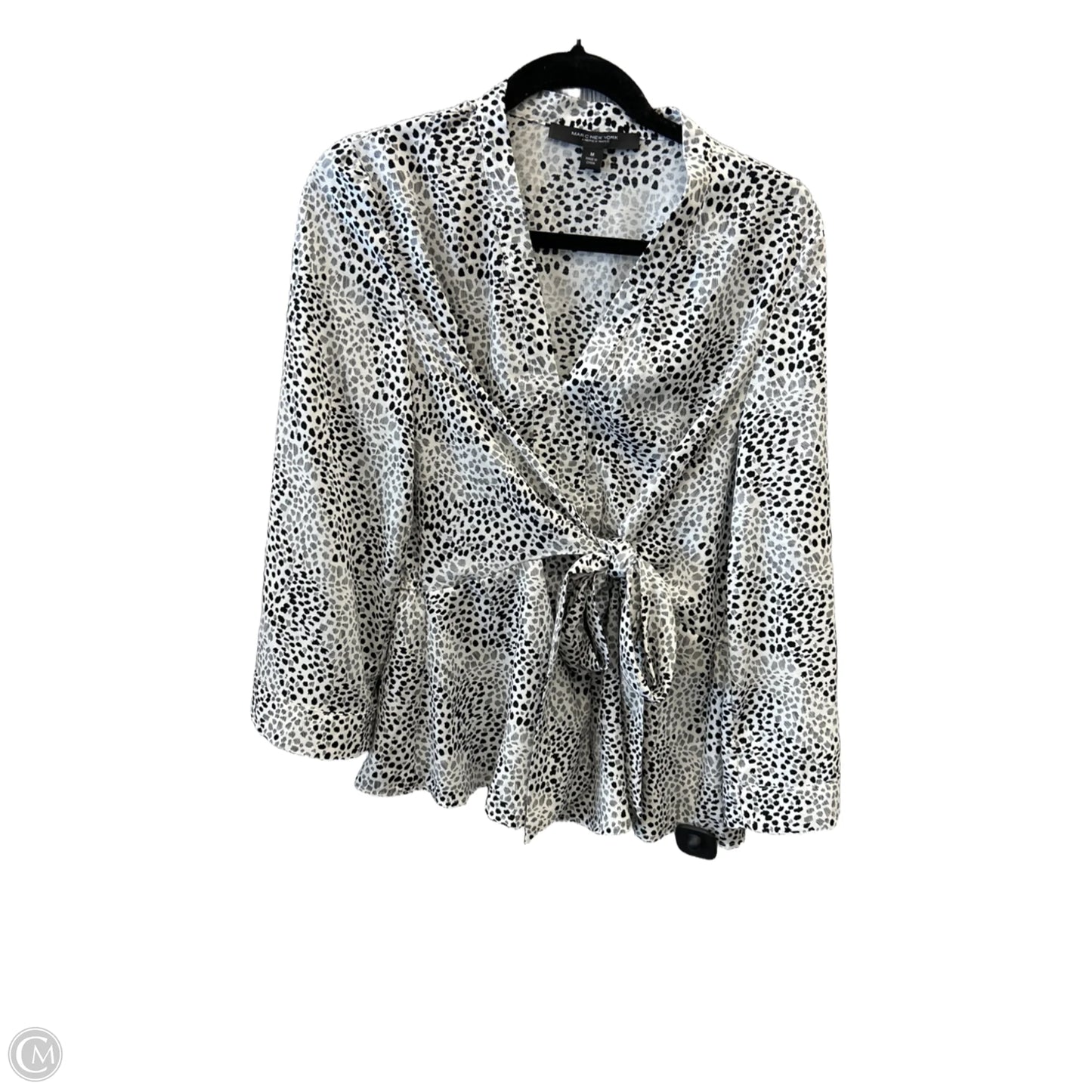 Top Long Sleeve By Marc New York In Black & White, Size: M