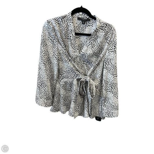 Top Long Sleeve By Marc New York In Black & White, Size: M