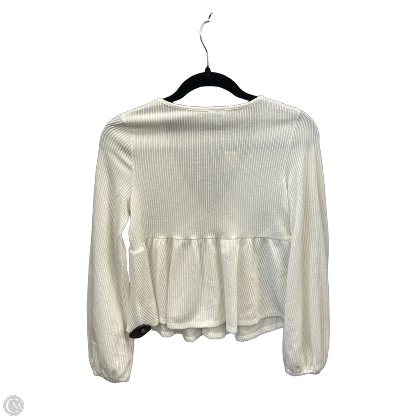 Top Long Sleeve By Francesca’s In White, Size: S