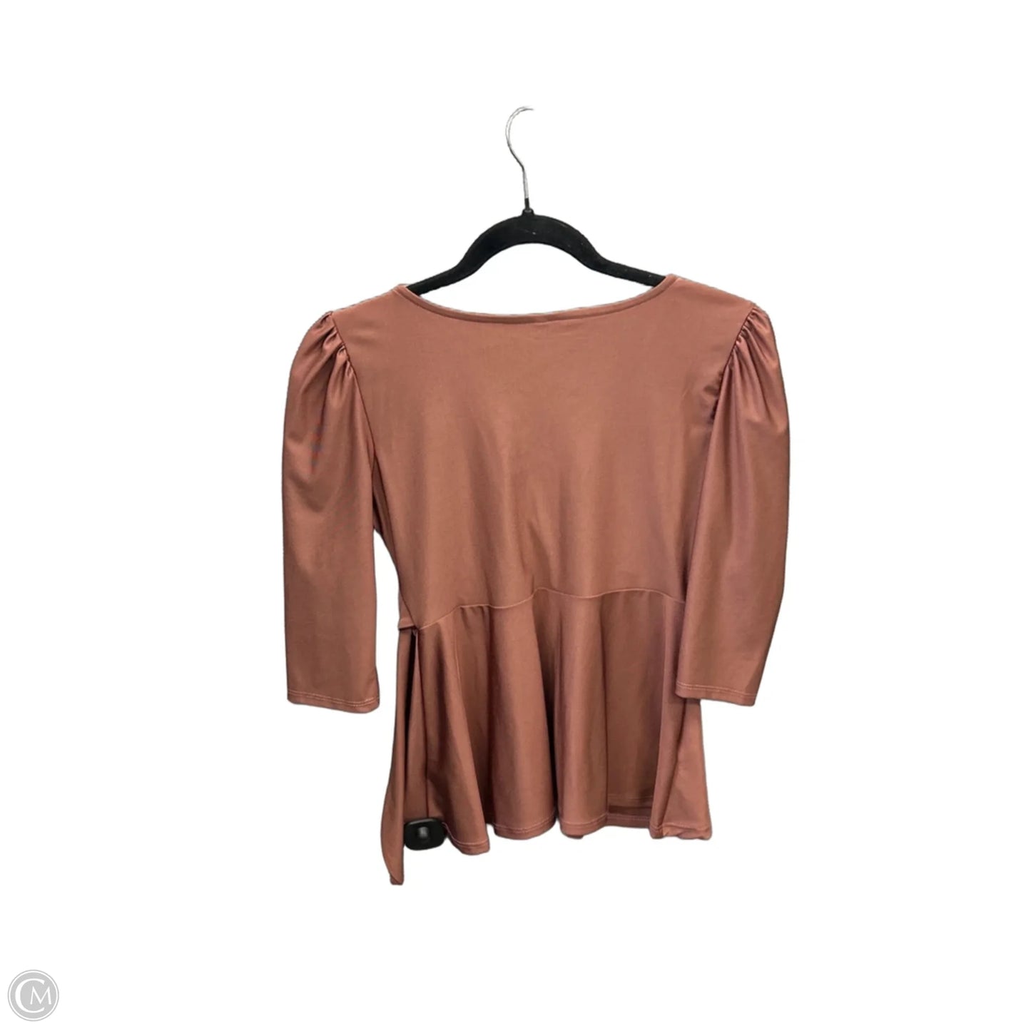 Top 3/4 Sleeve By Clothes Mentor In Brown, Size: M