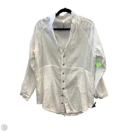Top Long Sleeve By Clothes Mentor In White, Size: S