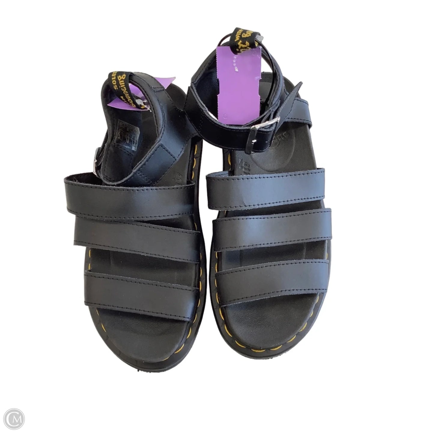 Sandals Heels Platform By Dr Martens In Black, Size: 6