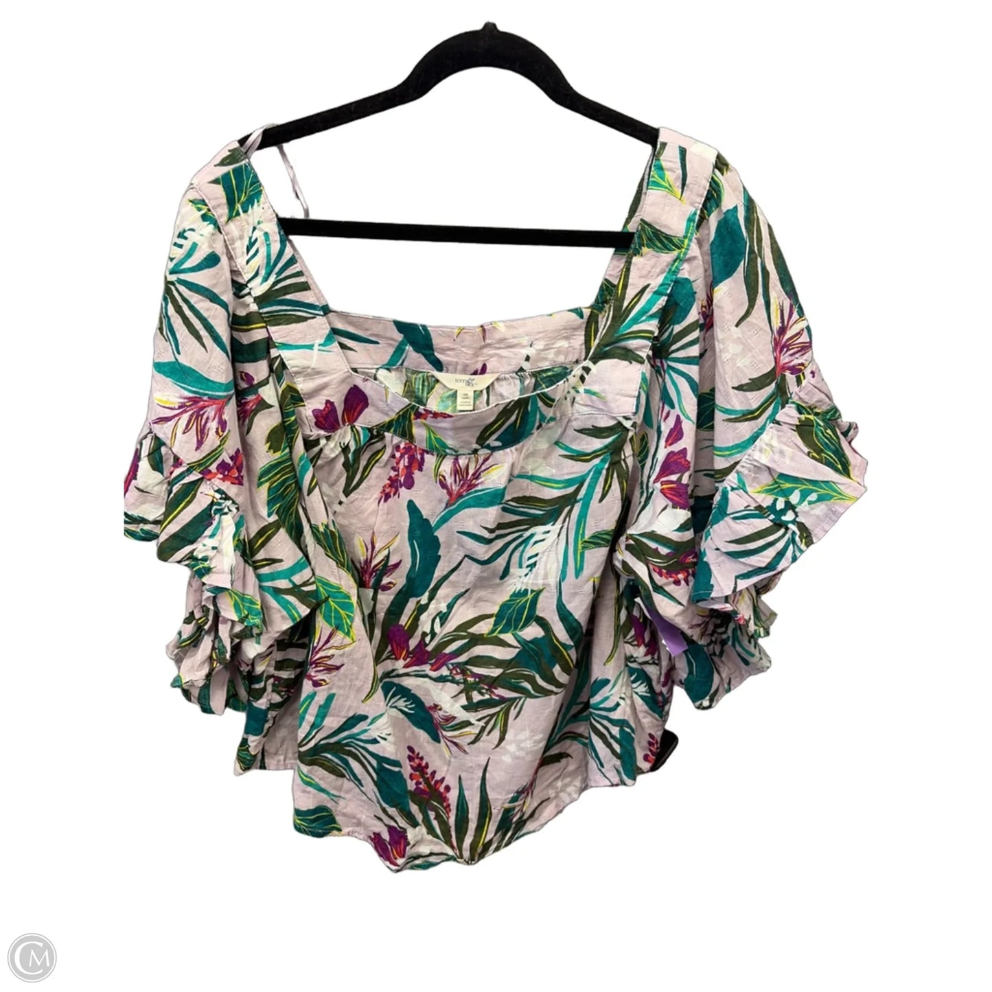 Top Short Sleeve By Terra & Sky In Purple, Size: Xl