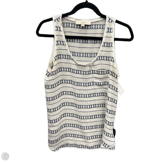 Top Sleeveless By Loft In White, Size: S