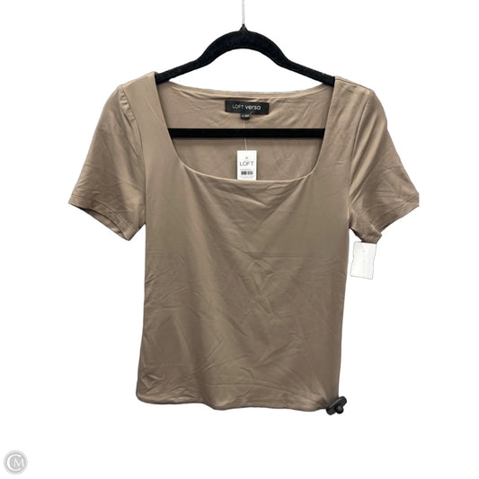 Top Short Sleeve By Loft In Brown, Size: M
