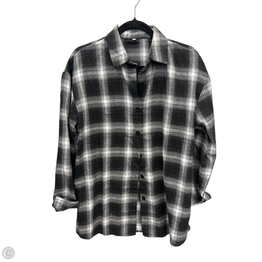 Top Long Sleeve By Clothes Mentor In Plaid Pattern, Size: M