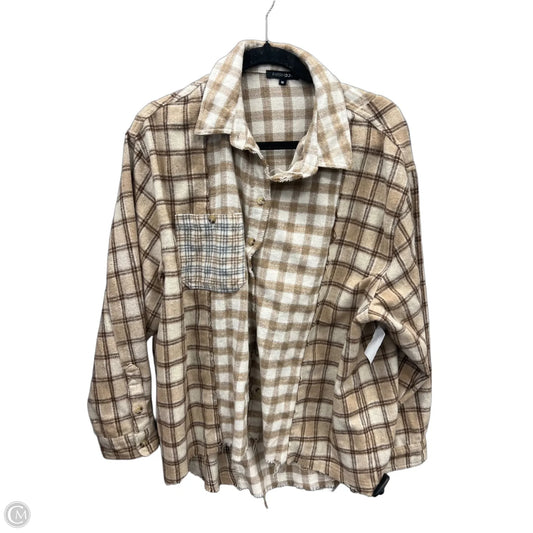Top Long Sleeve By Papermoon In Brown, Size: M
