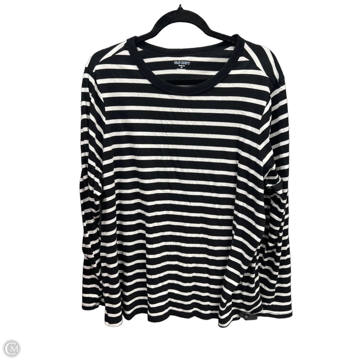 Top Long Sleeve By Old Navy In Black & White, Size: 2x