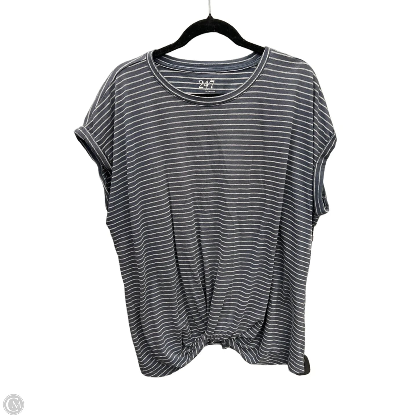 Top Short Sleeve By Maurices In Blue, Size: 2x