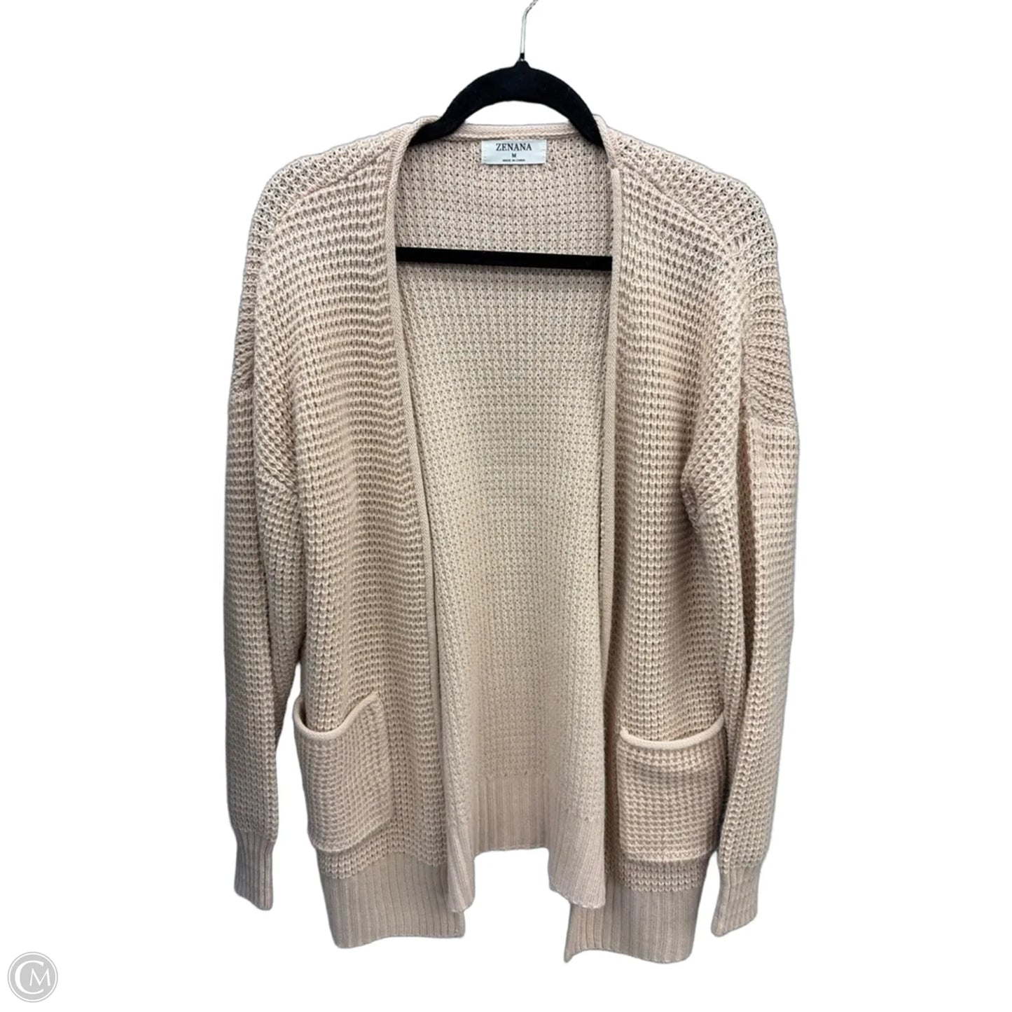 Sweater Cardigan By Zenana In Tan, Size: M