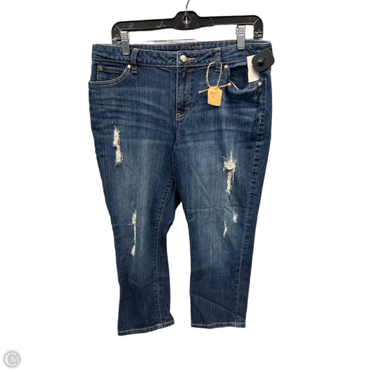 Capris By Jennifer Lopez In Blue Denim, Size: 12