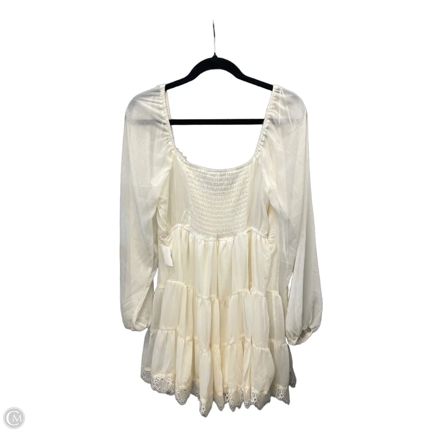 Dress Casual Short By Francesca’s In Cream, Size: L