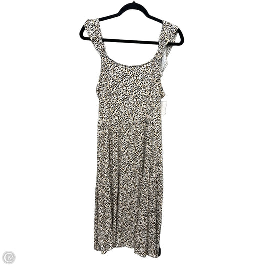 Dress Casual Midi By Maurices In Animal Print, Size: L