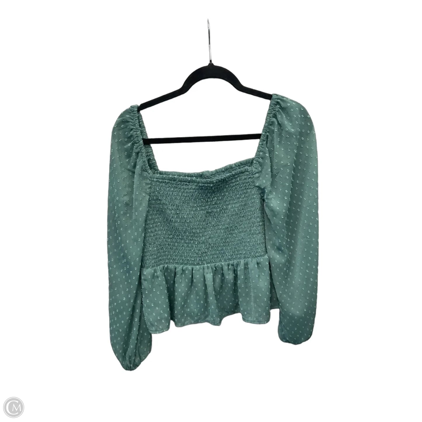 Top Long Sleeve By American Eagle In Green, Size: L