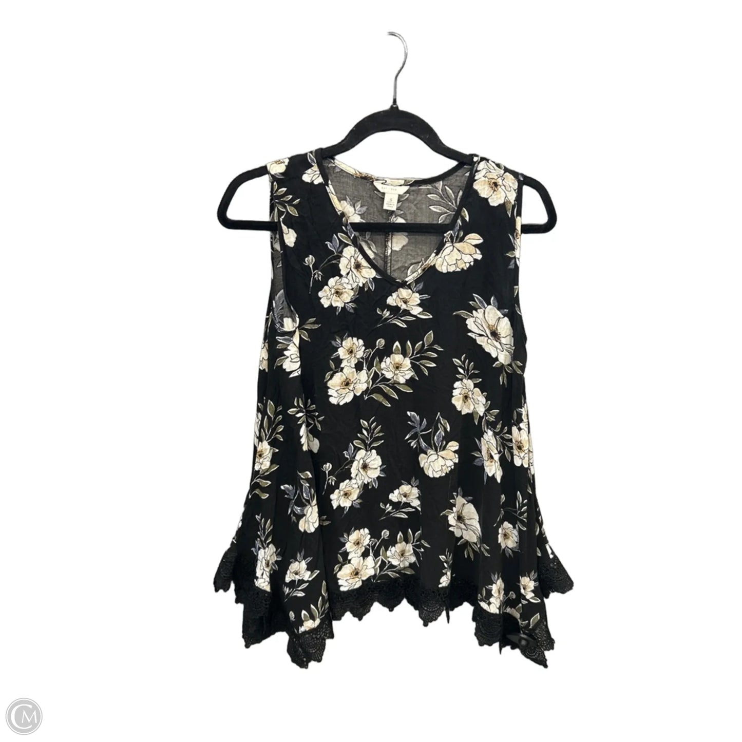 Top Sleeveless By Cato In Black, Size: S