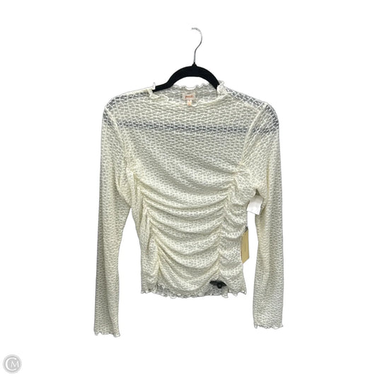 Top Long Sleeve By Peach In Cream, Size: Xl