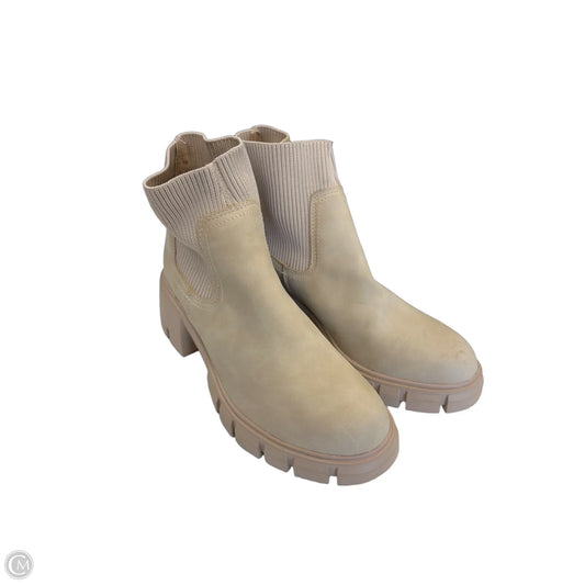 Boots Ankle Heels By Madden Girl In Cream, Size: 9.5