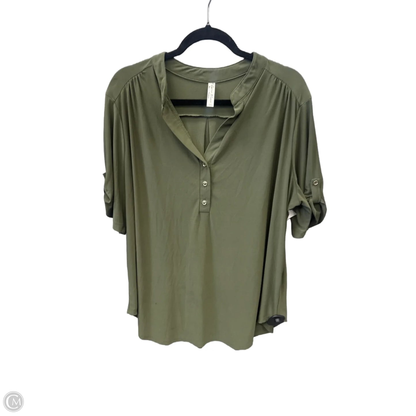 Top Short Sleeve By Clothes Mentor In Green, Size: 2x