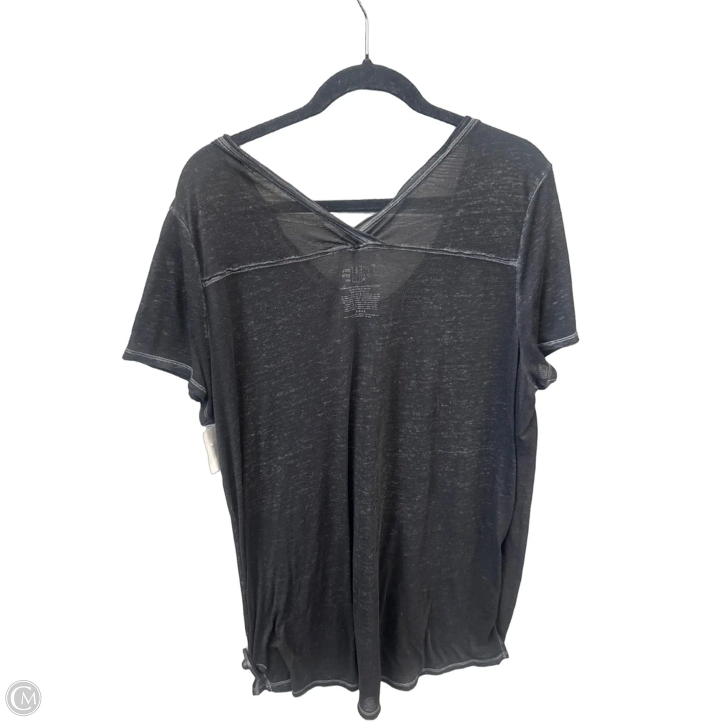 Top Short Sleeve By Time And Tru In Black, Size: Xxl