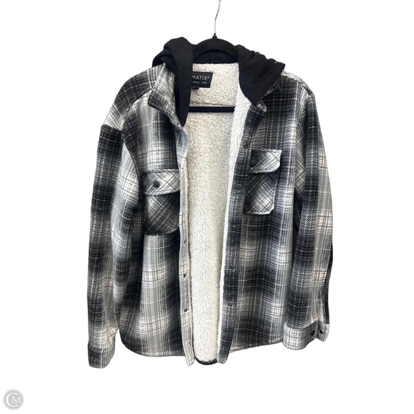 Jacket Shirt By Clothes Mentor In Plaid Pattern, Size: M