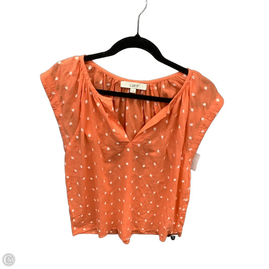 Top Sleeveless By Loft In Orange, Size: S